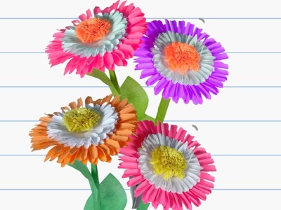 Beautiful paper flowers|Paper craft for school|paper flower making|home decor|paper craft|BBC.