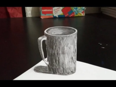 Best and easy 3D Mug drawing | 3d mug drawing | best 3d mug drawing in 23| magic of 3d art