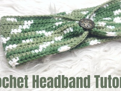 Crochet Headband Tutorial With Button, Step by Step beginner friendly crochet tutorial by RadCrochet