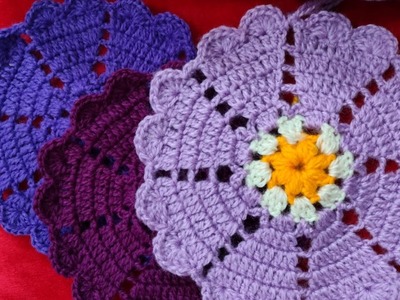 Crochet Heart Coaster, Pot Holder,Mug Mat, Tutorial On Basic Stitches, Very Easy,Beginners' Friendly