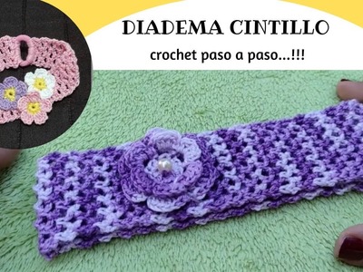 Diadema fácil tejida a crochet soft hair band tutoria