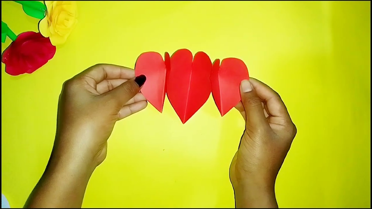 Diy 3D  Heart pop up card.How to make pop up heart#diy#craft #paper#easy#valentinesday #papercraft