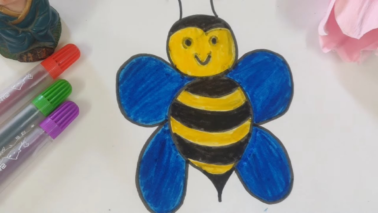 DIY How to draw honey bee ✍????  | Cute Honey bee | Drawing for Beginner | step by step | #drawing