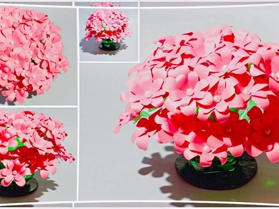 DIY Paper Flower Vase Using Recycled Materials | Pavis CraftArts