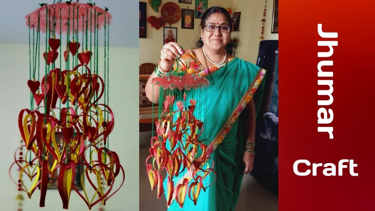 DIY Valentine's Day Craft Ideas | Jhumar craft | Wall Hanging Craft Ideas | DIY Room Decoration idea