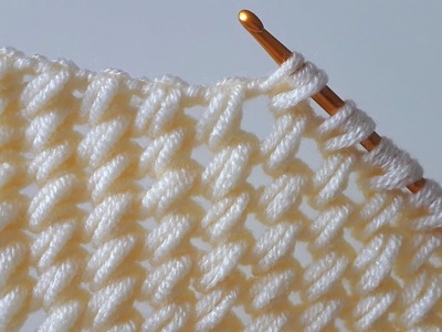 Do it now and finish soft tunisian crochet✅️for babies' soft skin????????for beginners #crochet #tunusian