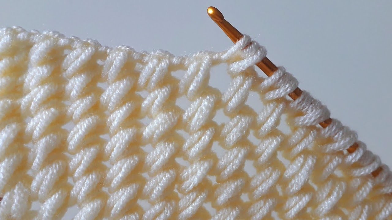 Do it now and finish soft tunisian crochet✅️for babies' soft skin????????for beginners #crochet #tunusian