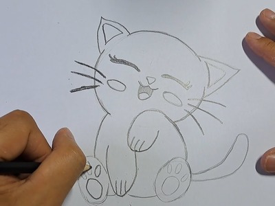 Drawing for beginners | kitten | easy drawing