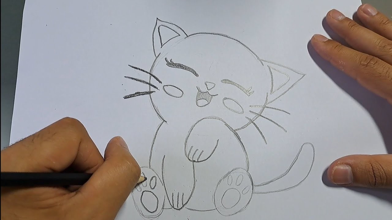 Drawing for beginners | kitten | easy drawing
