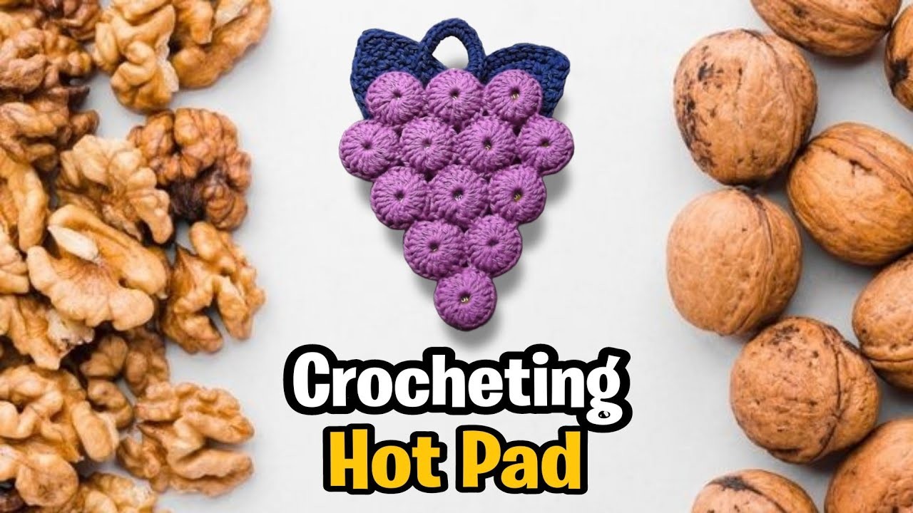 Easy Crochet Hot Pad; Creative Crocheting with WALNUT Shell