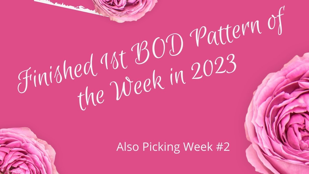 Finished 1st BOD Pattern of the Week in 2023!