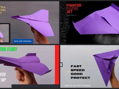 How to fold Easy paper airplane ''Fighter King'' [Tutorial] | Paper Plane