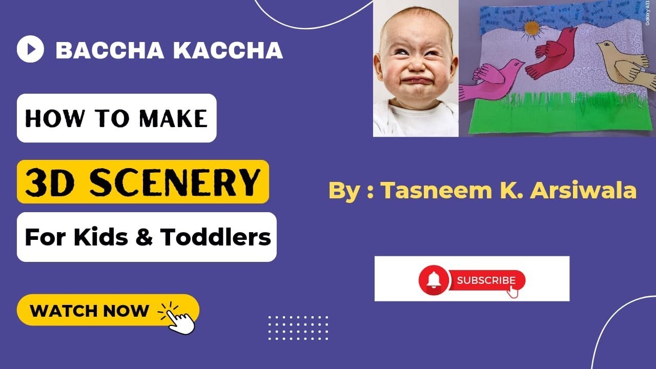 How to make 3D SCENERY | Arts & Crafts  | Baccha Kaccha | Kids & Toddlers Channel