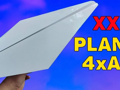 How to make a Paper airplanes 48 inches - BEST XXL paper planes - origami 4*A4 paper plane