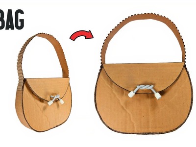 How To Make Bag With Cardboard | Homemade Cardboard Bag Ideas