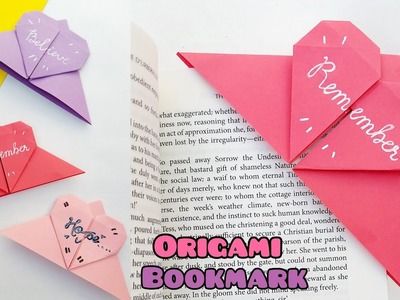 How to make bookmarks, heart bookmarks, paper bookmarks, corner bookmarks, Valentine bookmarks#craft