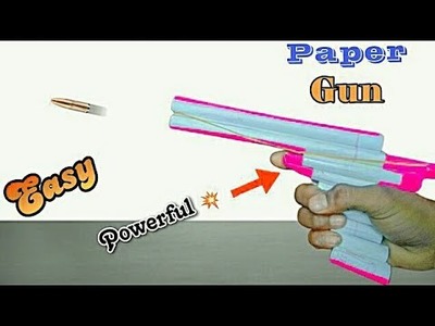 How to make easy paper Gun || 100% Working Pistol gun in Nepal ||