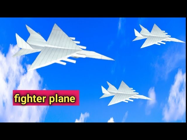 How to make notebook fighter plane with rocket from notebook paper a4