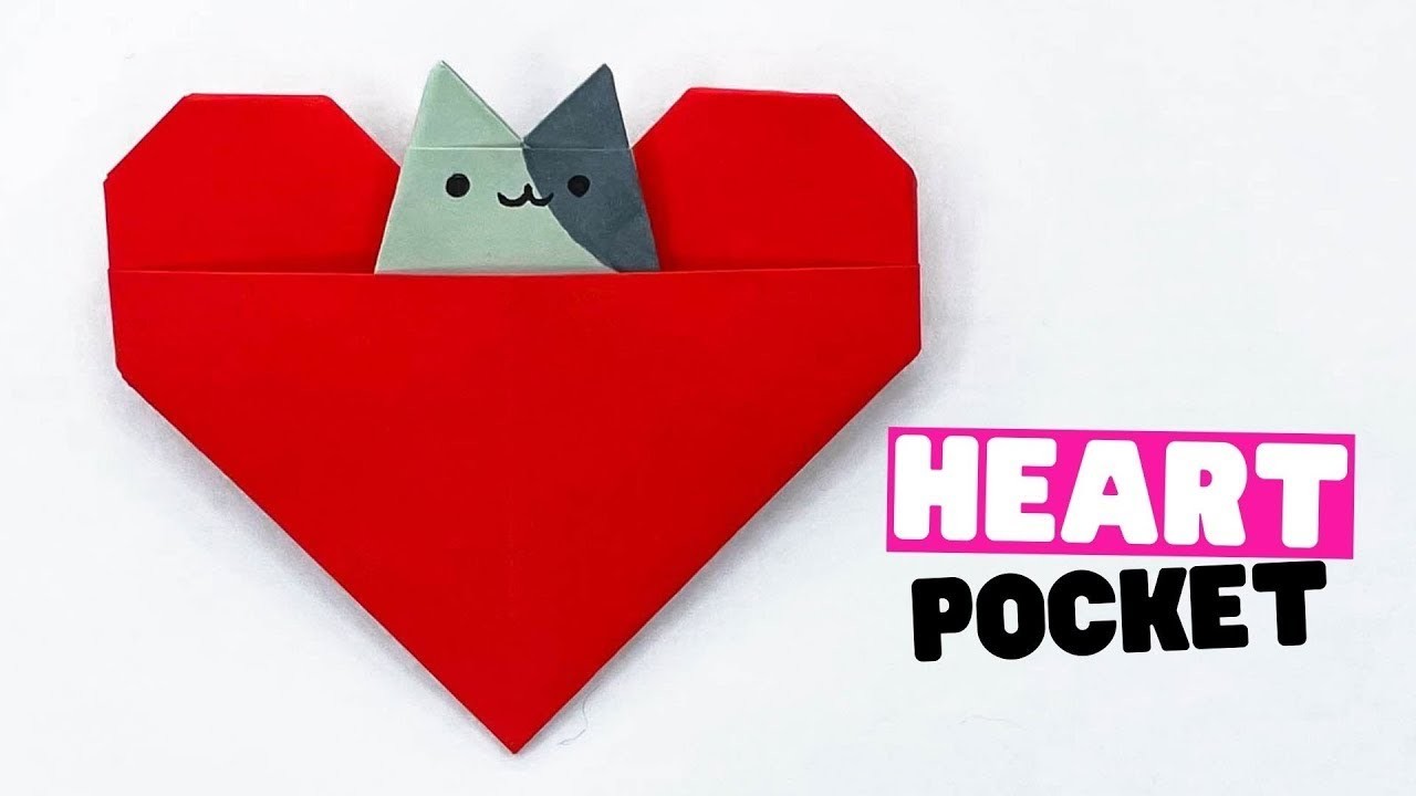 How To Make ORGAMI Heart | origami heart pocket with surprise | paper craft  - DIY