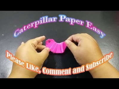 How to make Origami Caterpillar Larva - Caterpillar Paper Easy - Afta Craft