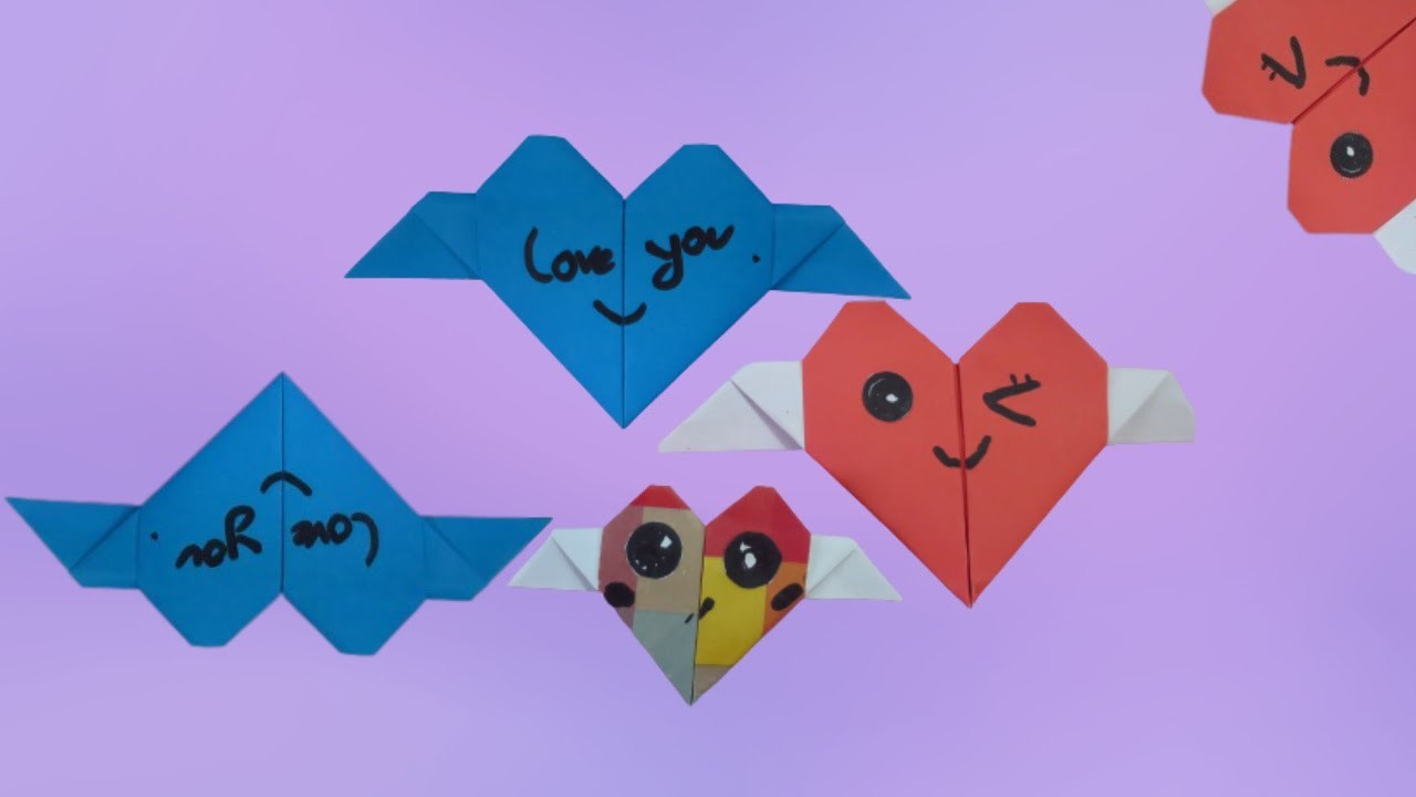 How to make origami heart | Valentine's day | gift idea | winged heart ||Dalia's art & craft