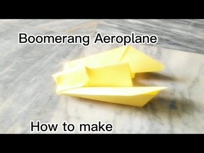 How To Make Paper Boomerang Aeroplane | Easy Paper Plane | Best Paper Plane ✈️ Origami Boomerang