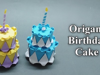 How to Make Paper Cake|3D Paper Cake tutorial|Origami Cake Step by Step