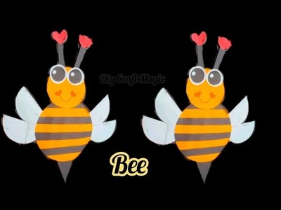 How To Make Paper Honey Bee ???? || Paper Craft ||DIY CRAFT MAGIC