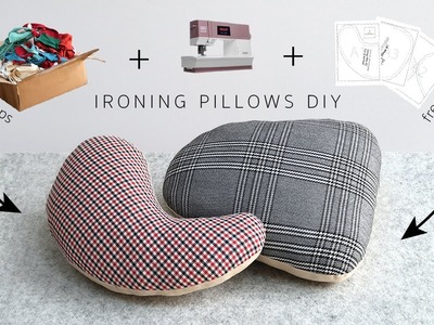 Ironing pillows from scraps easy DIY | What to do with fabric scraps | Free PDF pattern