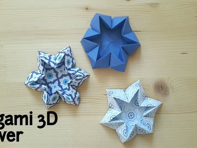 Origami 3D Flower Tutorial