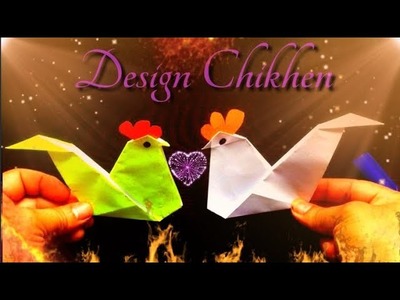 Origami chicken | Learn How to make a paper Cute chicken easy - origami chicken Tutorial