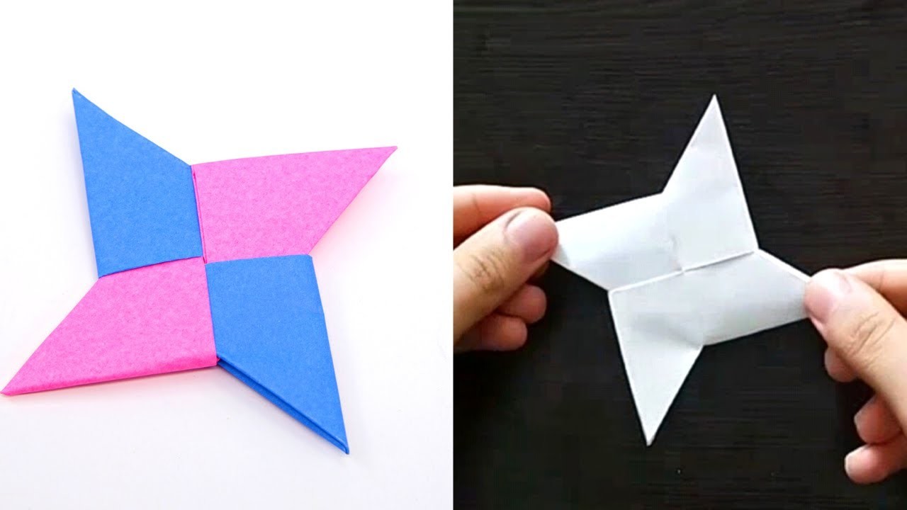 Origami ninja star for ninjas ! - ( easy for kids )