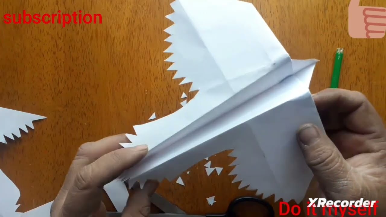 Origami paper bird. We make a bird out of paper.