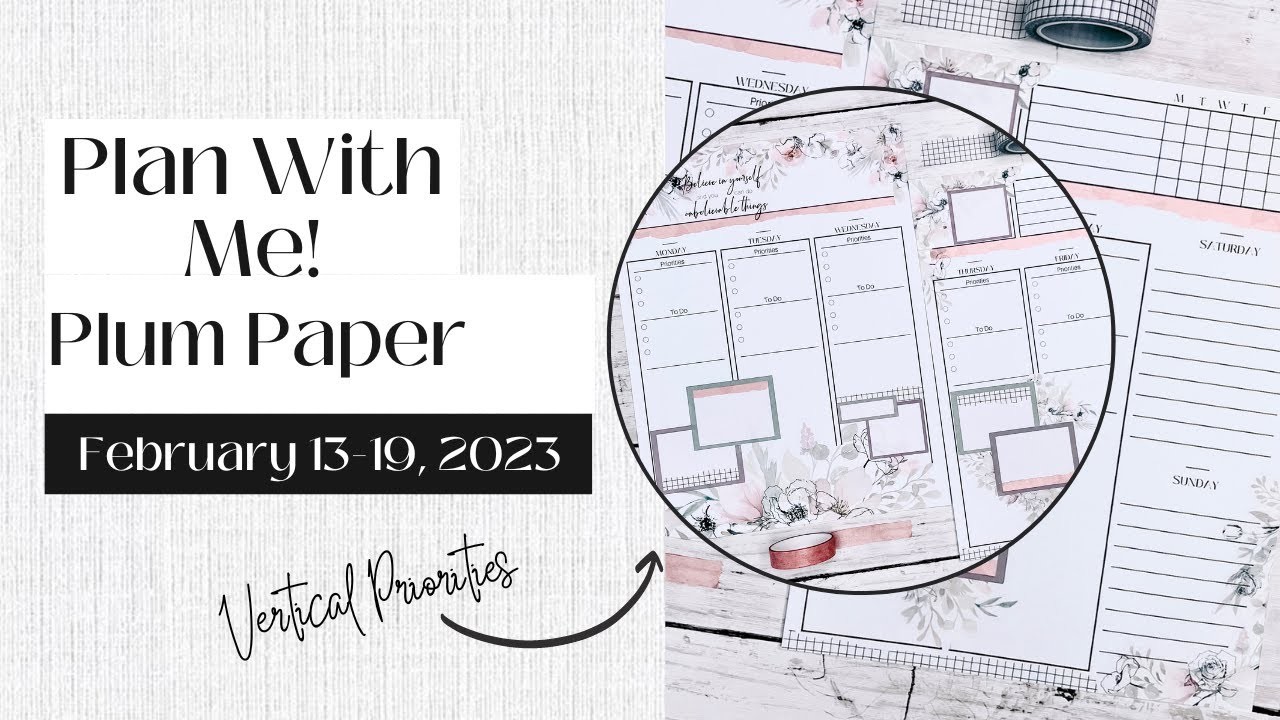 Plan With Me! | Patron Spread for Rebecca | Plum Paper Planner | Vertical Priorities