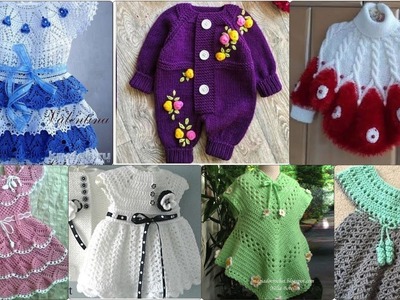 Very attractive baby girls crochet frocks designs pattern.Crochet baby dress designing 2023
