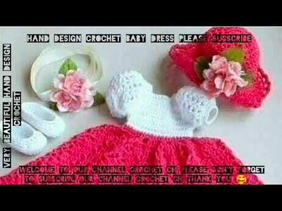Very beautiful hand design crochet baby dress #sweatervest #crochet #youtubeshorts #subscrib
