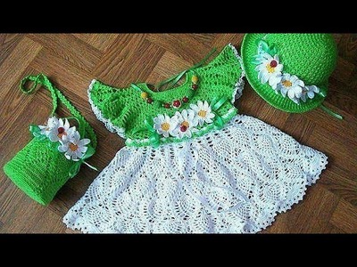Very beautiful hand design crochet baby dress #crochet #youtubeshorts #shorts #sweatervest