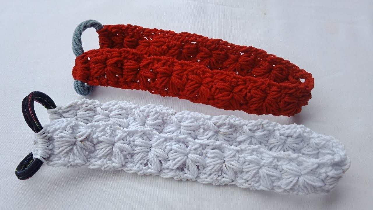 Very easy crochet headband for beginner || bando rajut,  crochet souvenir
