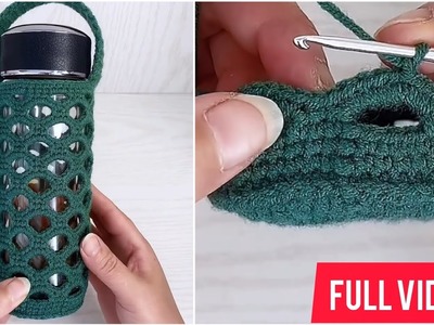 WONDERFUL ????????  Very Easy wool crochet hollow water cup set #crochet #knitting