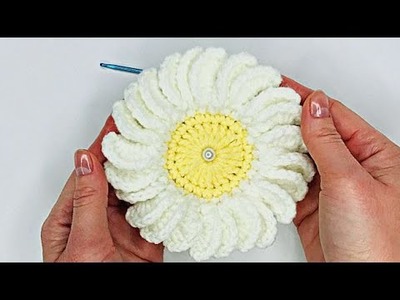 WOW Very Easy Crochet Daisy Motif Making #crochet