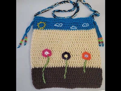 WOW! what a beautiful girls shoulder bag (crochet)