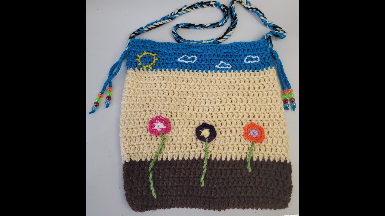 WOW! what a beautiful girls shoulder bag (crochet)