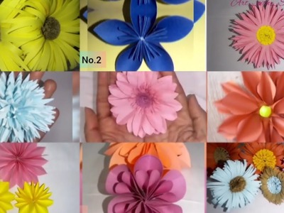 10 Best & Beautiful Paper Flower compilations & ideas| DIY | paper flower | Origami flower #paperart