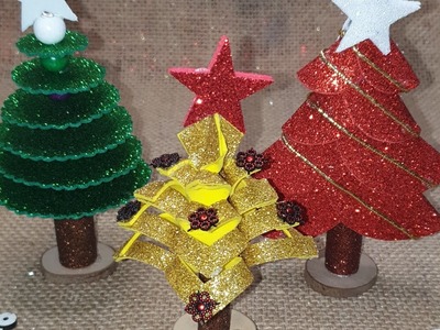 4 Awesome Ideas of making Mini Christmas Tree. Hand made DIY craft
