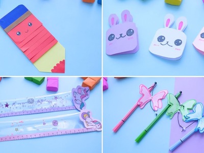 4 item School supplies idea | DIY Super Cute School Supplies - Ideas for Back to School