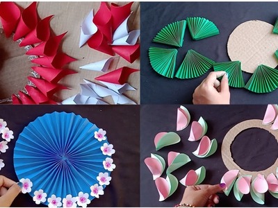4 Very Beautiful Wall Decor Ideas. Easy Wall Hanging Ideas. Paper Craft Ideas