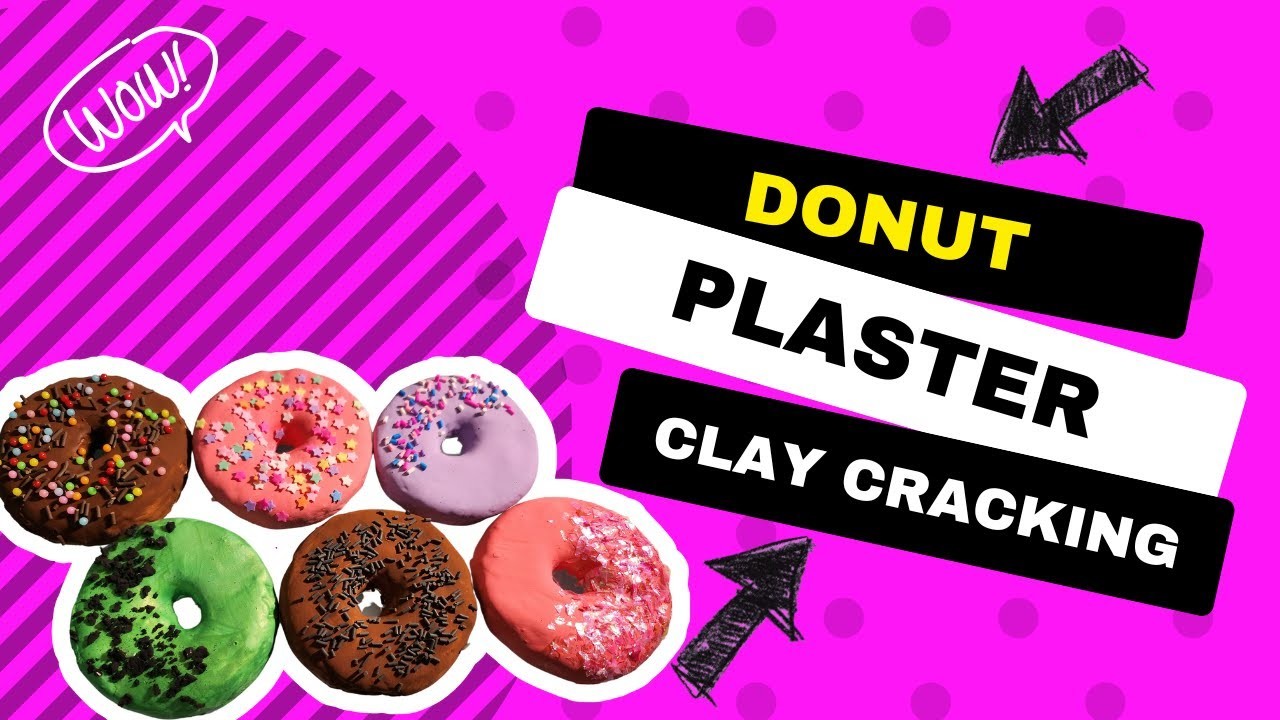 ASMR You Won't Believe What Happens When This Donut Plaster Clay Cracks!