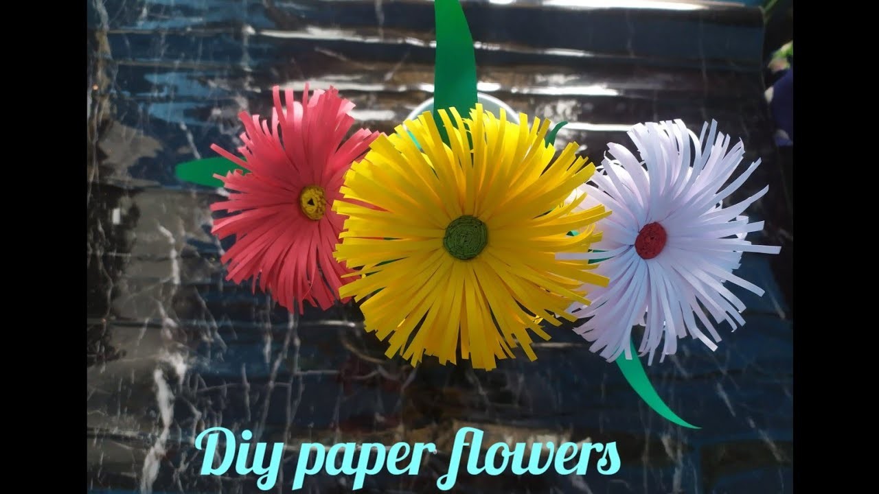 Beautiful paper flower easy.diy paper flowers.Home Decor.Flowers making with paper