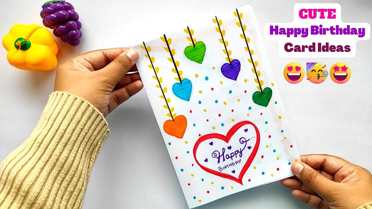 Colorful Easy Birthday Card Making | birthday card ideas | birthday card for close friend birthday