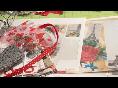 Craft with me Patreon January Red Paris digitals - beautiful journal from Angelfish designs at 2:20